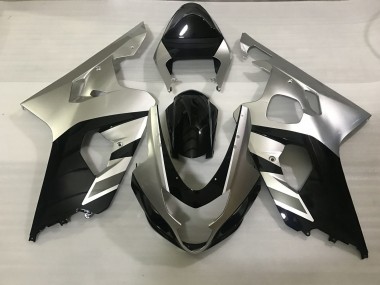 Argent Mat & Noir 04-05 Suzuki GSXR 600-750 Carénage