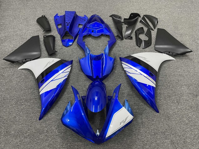 Blanc & Bleu Brillant Avec Bas Noirs 09-11 Yamaha R1 Carénage