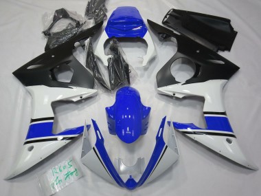 Blanc Brillant & Bleu 03-04 Yamaha R6 Carénage