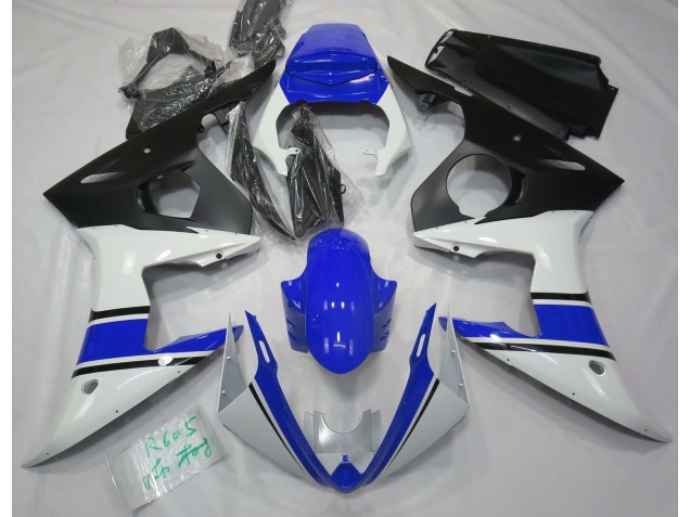 Blanc Brillant & Bleu 03-04 Yamaha R6 Carénage