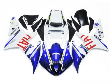 Blanc Brillant & Bleu Fiat 02-03 Yamaha R1 Carénage