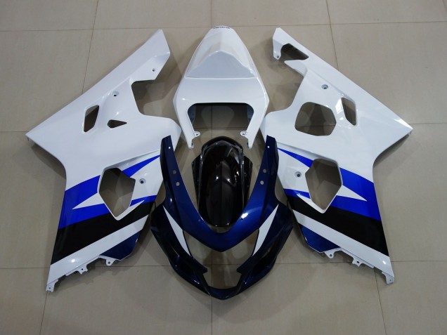 Blanc Brillant & Bleu Profond 04-05 Suzuki GSXR 600-750 Carénage