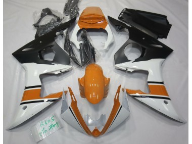 Blanc Brillant & Orange 03-04 Yamaha R6 Carénage