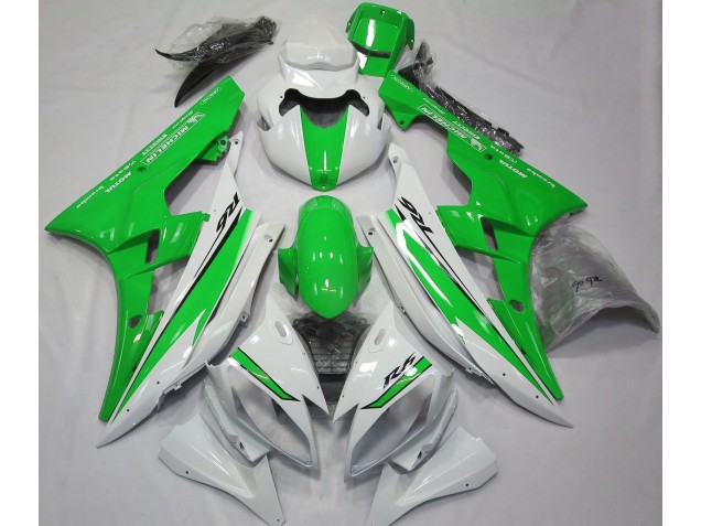 Blanc Brillant & Vert 06-07 Yamaha R6 Carénage