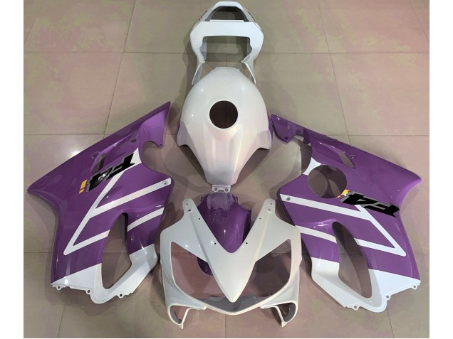 Blanc Brillant & Violet 01-03 Honda CBR600 F4i Carénage