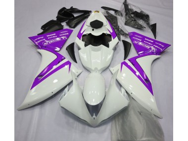 Blanc Brillant & Violet 12-14 Yamaha R1 Carénage