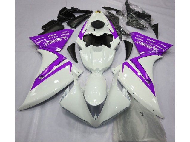 Blanc Brillant & Violet 12-14 Yamaha R1 Carénage