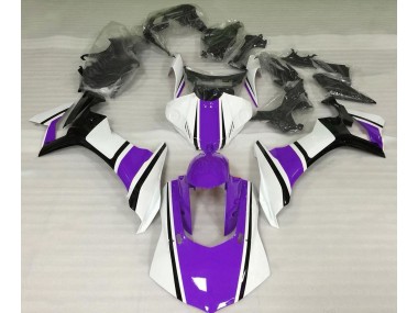 Blanc Brillant Violet & Noir 15-19 Yamaha R1 Carénage