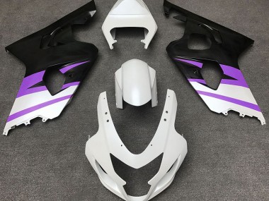 Blanc Mat & Violet 04-05 Suzuki GSXR 600-750 Carénage