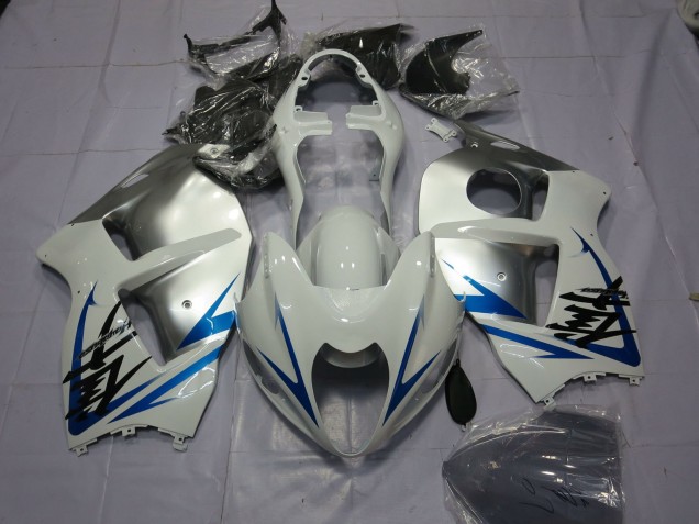 Bleu Blanc & Argent 97-07 Suzuki GSXR 1300 Carénage