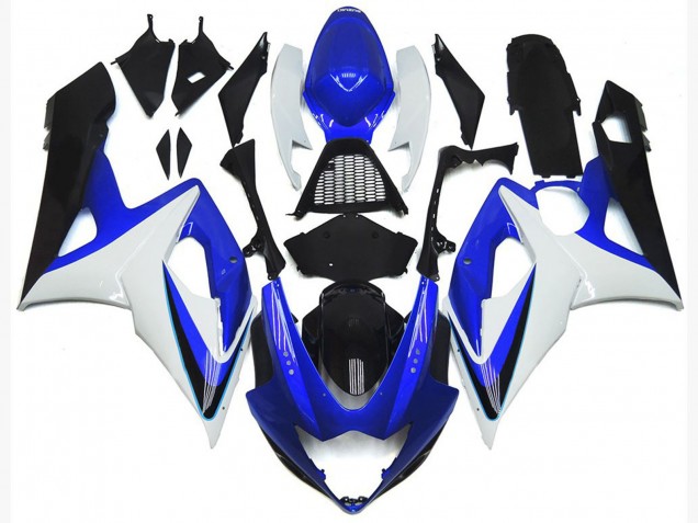 Bleu Brillant & Blanc 05-06 Suzuki GSXR 1000 Carénage