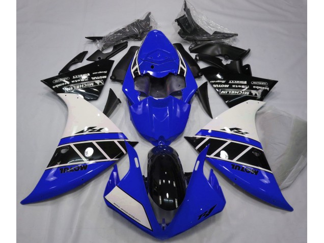 Bleu Brillant Blanc & Noir 12-14 Yamaha R1 Carénage