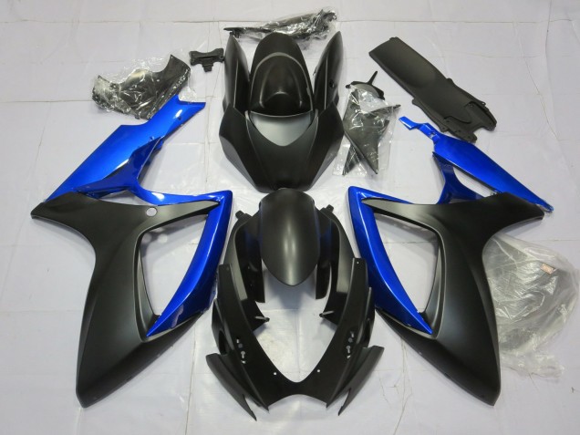 Bleu Brillant & Noir Mat 06-07 Suzuki GSXR 600-750 Carénage