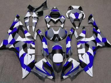 Bleu Camouflage Uni 08-16 Yamaha R6 Carénage