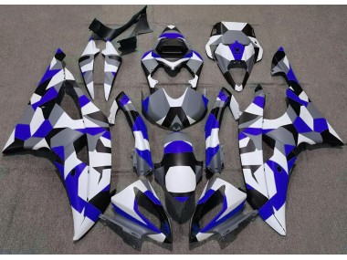 Bleu Camouflage Uni 08-16 Yamaha R6 Carénage