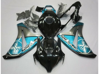 Bleu Clair Sur Noir Personnalisé 08-11 Honda CBR1000RR Carénage