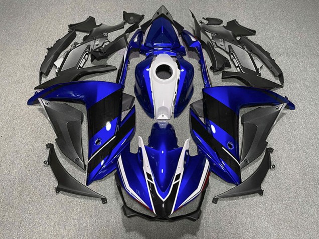 Bleu Noir & Blanc 15-18 Yamaha R3 Carénage