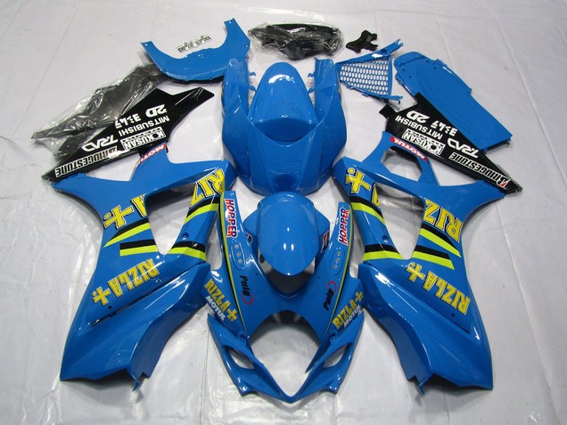 Bleu Vif Rizla 07-08 Suzuki GSXR 1000 Carénage