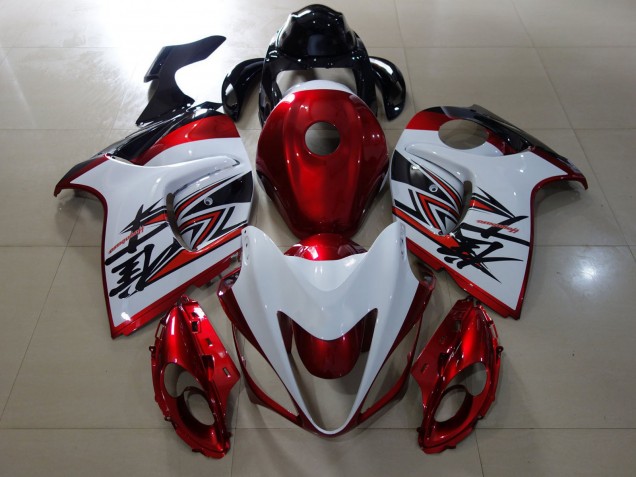 Design Rouge Brillant & Blanc 08-20 Suzuki GSXR 1300 Carénage