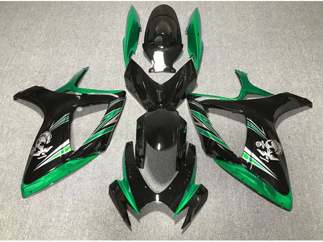 Design Vert Brillant & Noir 06-07 Suzuki GSXR 600-750 Carénage