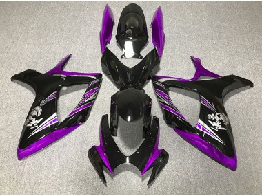 Design Violet & Noir Brillant 06-07 Suzuki GSXR 600-750 Carénage