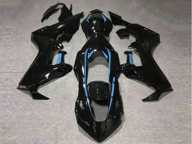 Doublure Noir Brillant & Bleu Clair 17-23 Honda CBR1000RR Carénage