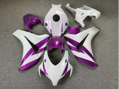 Garniture Blanc Brillant & Violet 08-11 Honda CBR1000RR Carénage