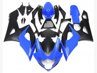 Inférieurs Bleu Brillant Clair & Noir Mat 05-06 Suzuki GSXR 1000 Carénage