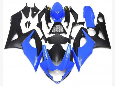 Inférieurs Bleu Brillant Clair & Noir Mat 05-06 Suzuki GSXR 1000 Carénage