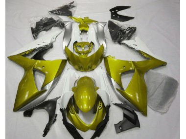 Jaune Brillant & Blanc 09-16 Suzuki GSXR 1000 Carénage