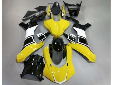 Jaune Brillant Blanc & Noir 15-19 Yamaha R1 Carénage