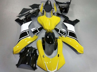 Jaune Brillant Blanc & Noir 15-19 Yamaha R1 Carénage