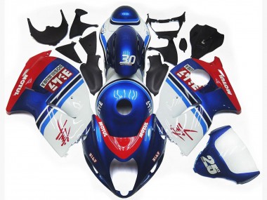 Logo Personnalisé Bleu & Blanc Motul 97-07 Suzuki GSXR 1300 Carénage