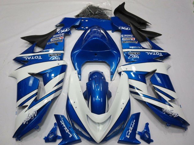 Ninja Bleu Blanc 06-07 Kawasaki ZX10R Carénage