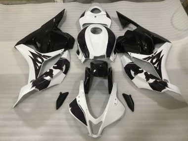 Noir / Blanc Personnalisé 09-12 Honda CBR600RR Carénage