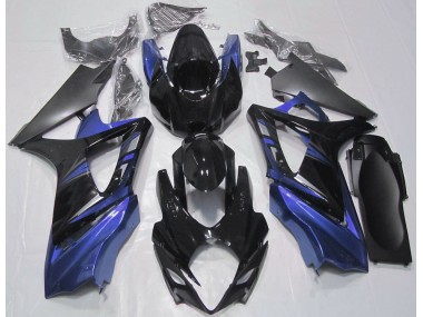 Noir Brillant & Bleu 07-08 Suzuki GSXR 1000 Carénage