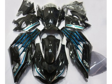 Noir Brillant & Bleu Clair 12-21 Kawasaki ZX14R Carénage