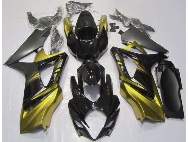 Noir Brillant & Jaune 07-08 Suzuki GSXR 1000 Carénage