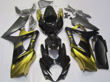 Noir Brillant & Jaune 07-08 Suzuki GSXR 1000 Carénage