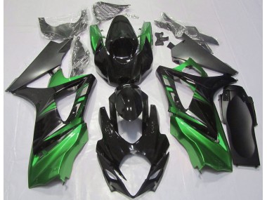 Noir Brillant & Vert 07-08 Suzuki GSXR 1000 Carénage