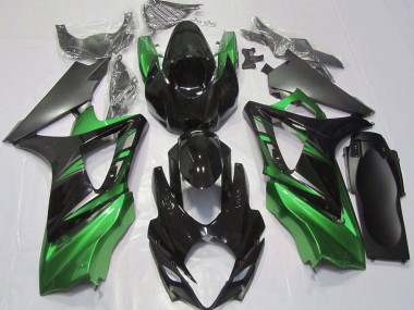 Noir Brillant & Vert 07-08 Suzuki GSXR 1000 Carénage