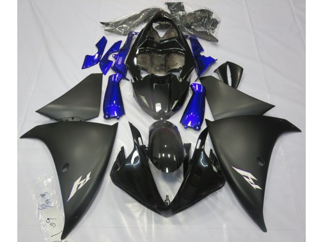 Noir Mat & Bleu 09-11 Yamaha R1 Carénage