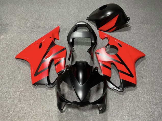 Noir Mat & Rouge 01-03 Honda CBR600 F4i Carénage