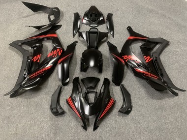 Noir Mat & Rouge 16-19 Kawasaki ZX10R Carénage