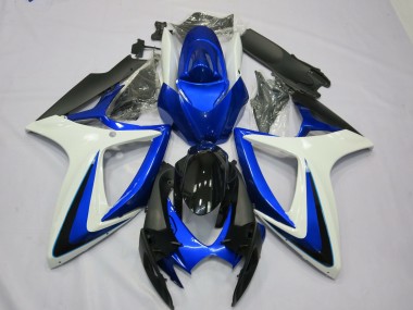 OEM Style Blanc Bleu 06-07 Suzuki GSXR 600-750 Carénage