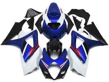 OEM Style Bleu Brillant & Blanc Rouge 07-08 Suzuki GSXR 1000 Carénage