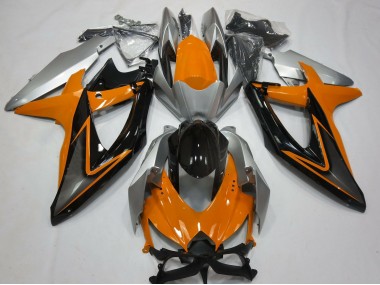 Orange & Argent 08-10 Suzuki GSXR 600-750 Carénage