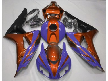 Orange Brillant & Bleu Foncé 06-07 Honda CBR1000RR Carénage