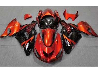 Orange Brûlé Noir 06-11 Kawasaki ZX14R Carénage