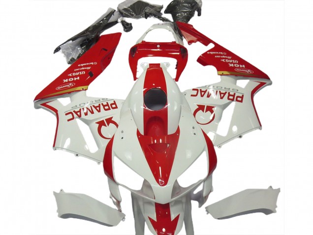 Personnalisé Blanc & Rouge 05-06 Honda CBR600RR Carénage